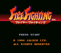 Fire Fighting (Japan) Title Screen